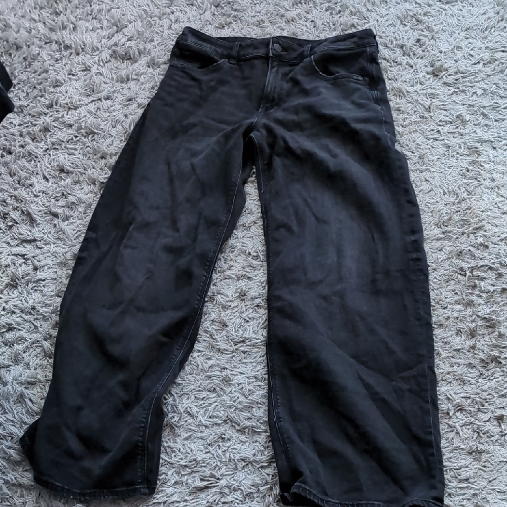 AE Stretch Low-Rise Baggy Wide-Leg Jean 6 Regular